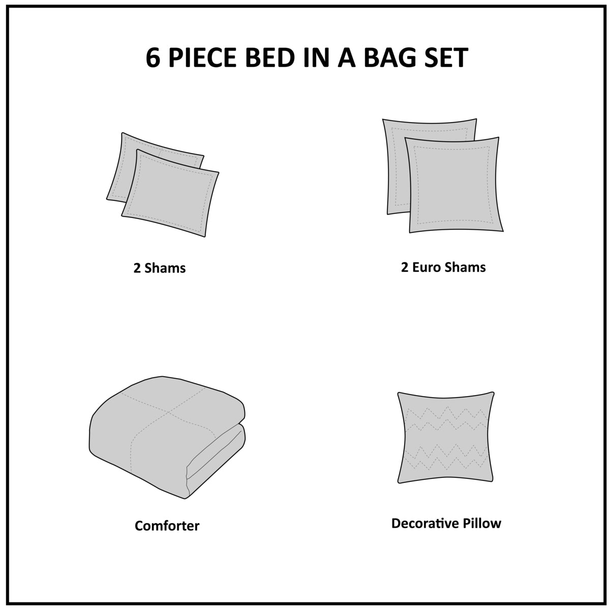 6 Piece Embroidered Cotton Reversible Comforter Set Ivory Full Queen Full Ivory Polyester