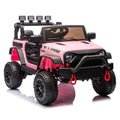 24V Kids Ride On Car W Parents Remote Control,400W Motor,Four Wheel Suspension,Adjustable Speed,Usb,Mp3,Music,Bluetooth,Large Display Screen,Power Display,Portable Handle,Safety Belt For Kids Aged 3 . Pink 50 99 Lbs Polypropylene