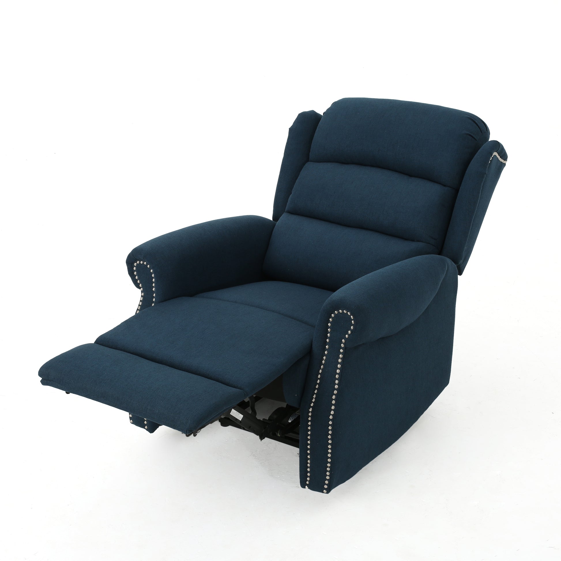 Power Recliner Navy Blue Fabric