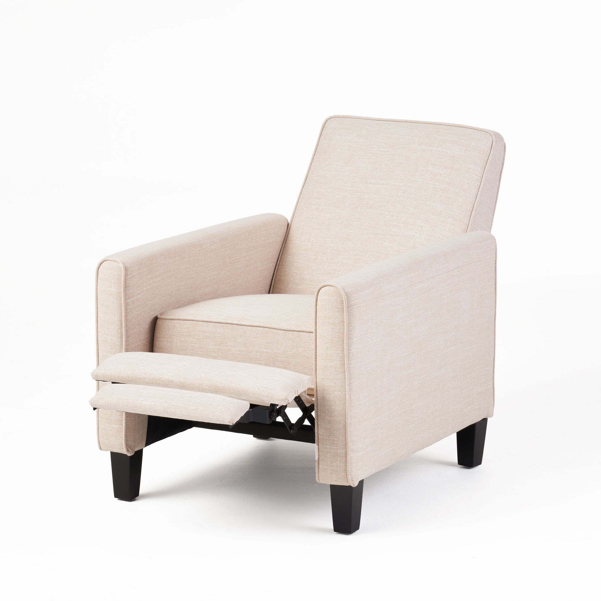 Light Beige Linen Push Back Chair For Elegant Home D Cor Light Beige Fabric