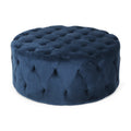 Ottoman Blue Velvet