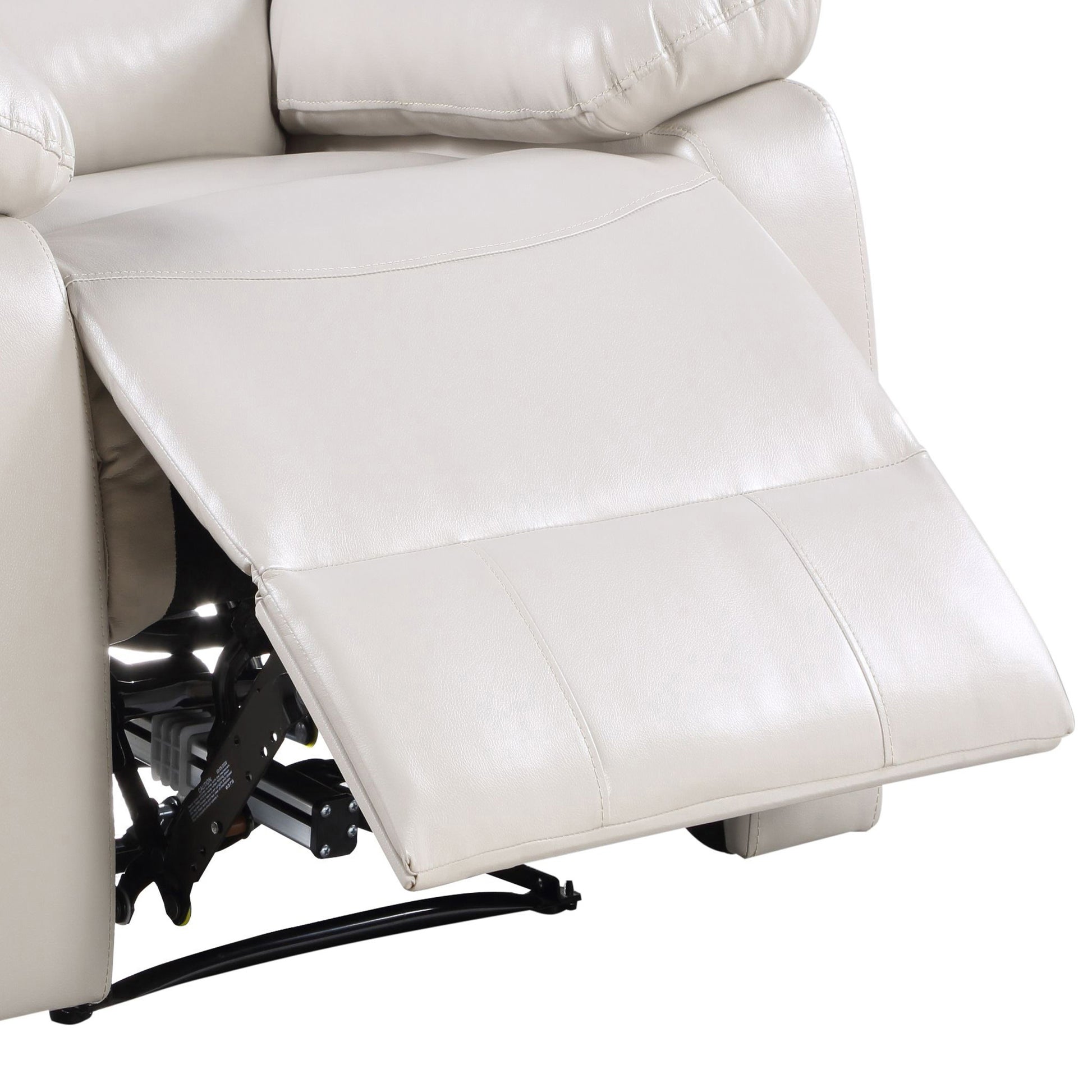 Beige Power Recliner With Pillow Top Arms Beige Primary Living Space Tight Back Modern Pine Pillow Top Arms Wood