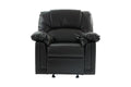 Motion Recliner Chair 1Pc Glider Couch Living Room Furniture Black Bonded Leather Black Primary Living Space Contemporary,Modern Recliners Solid Back Bonded Leather