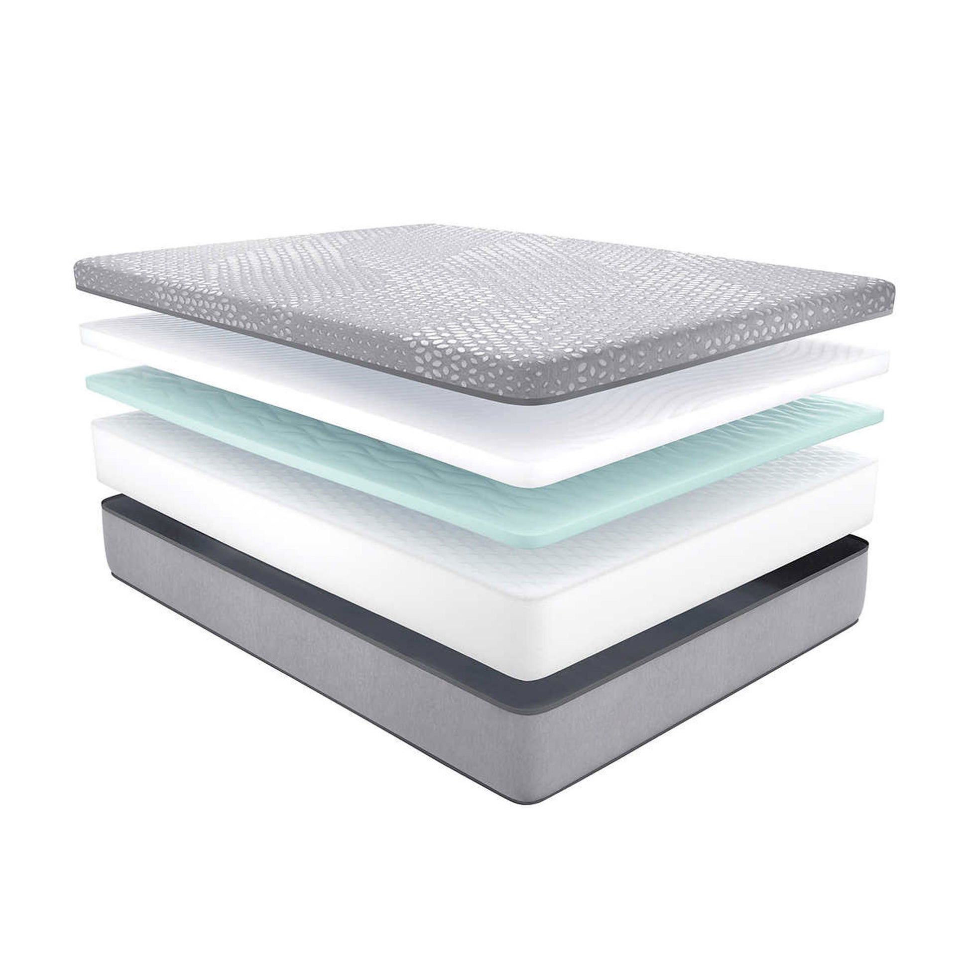 S Brand Posturepedic 12" Foam Mattress Medium Queen Grey Foam Queen