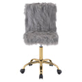 Grey And Gold Swivel Office Chair Solid Grey Gold Office Rectangular Office Chairs Solid Back Swivel Fabric Metal