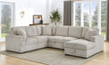 122 Inch Pull Out Couch, Rabbit Plush Fabric Sofa Bed With Usb Ports & Comfy Upholstered, Oversized U Shape Sectional Sleeper Sofa Bed With Storage Chaise, Khaki Light Brown Wood Primary Living Space Medium Duty Eucalyptus 6 Seat Khaki Polyester Soft