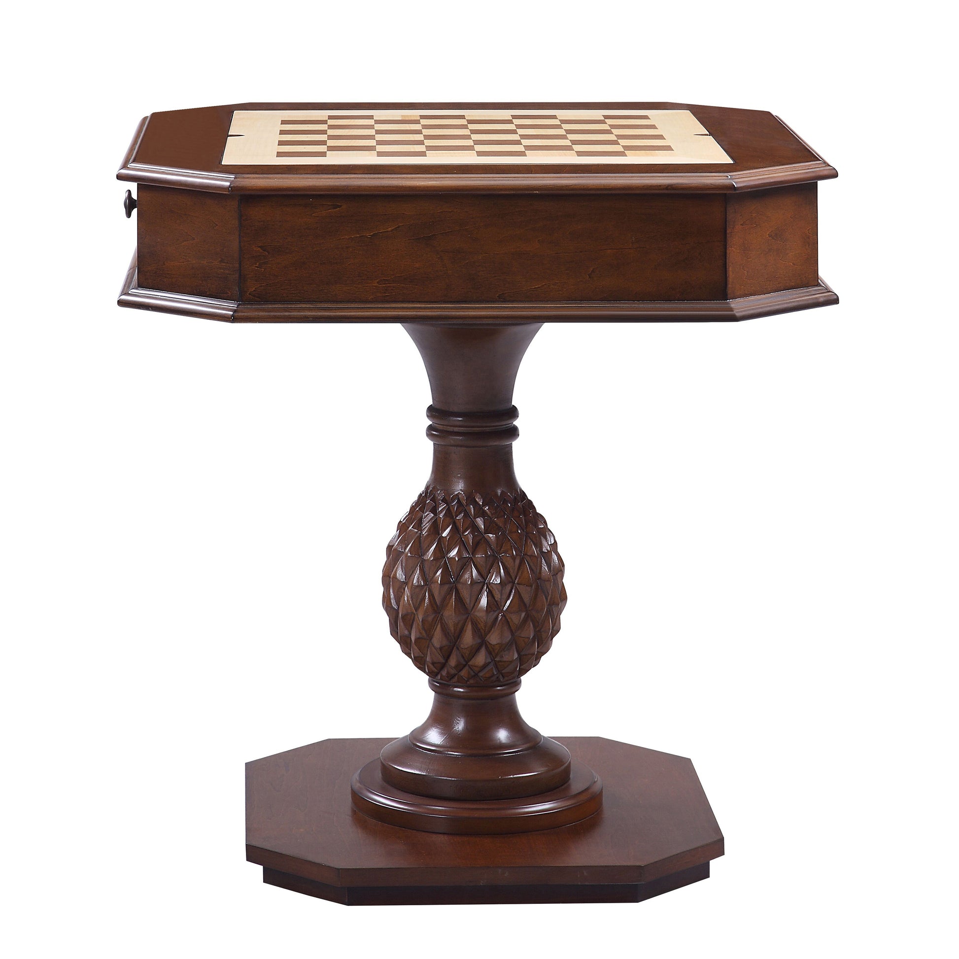 Cherry Game Table With Pedestal Base Cherry Primary Living Space Wood Plastic