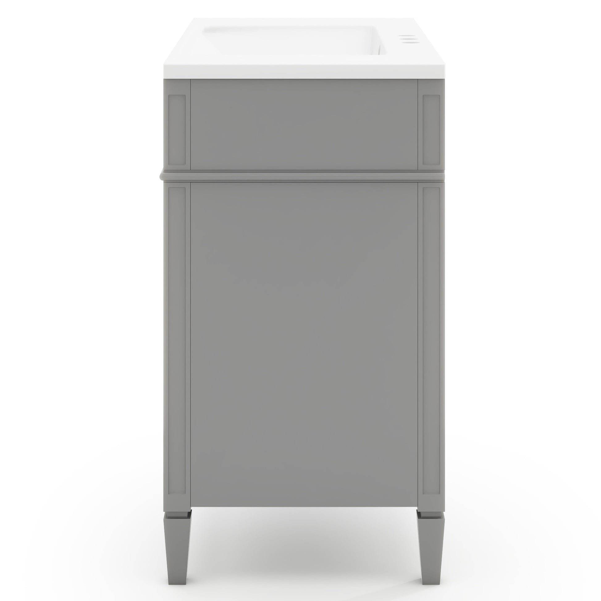 36'' Bathroom Vanity With Medicine Cabinet, Royal Blue Mirror Cabinet, Modern Bathroom Storage Cabinet With 2 Soft Closing Doors And 4 Drawers, Single Sink Bathroom Vanity 4 Grey 2 5 Bathroom Wall Mounted Solid Wood Mdf Resin Painted