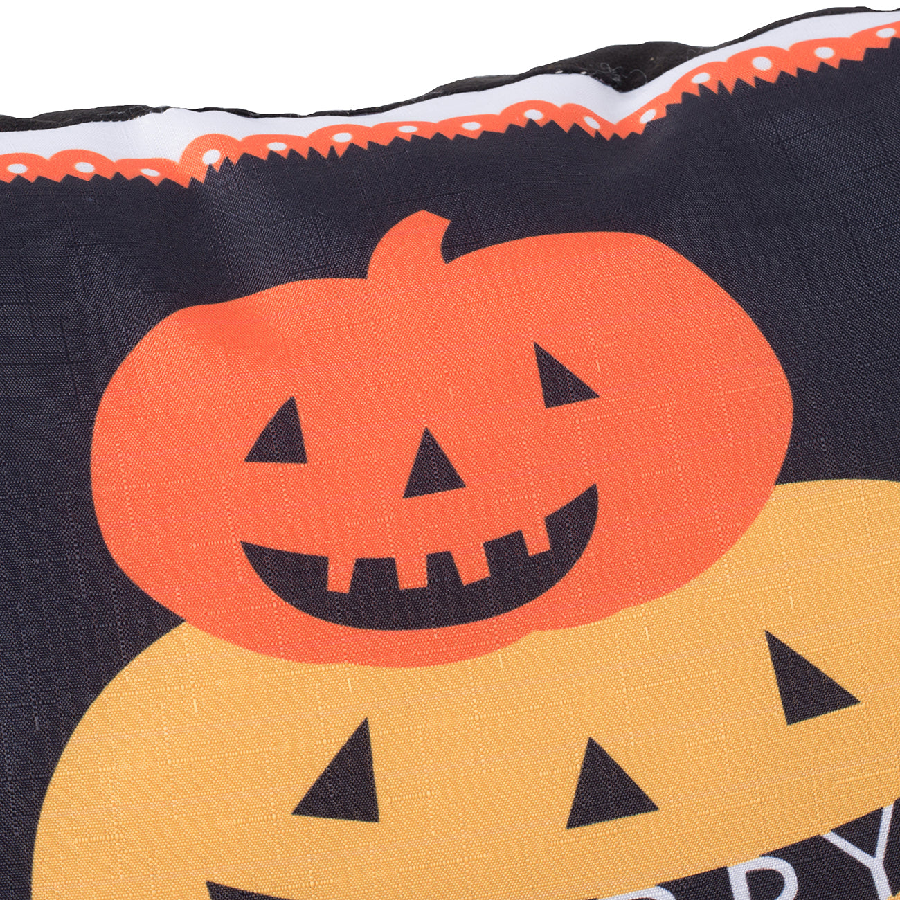 20X20" Halloween Pumpkin Pillow Black Orange Polyester