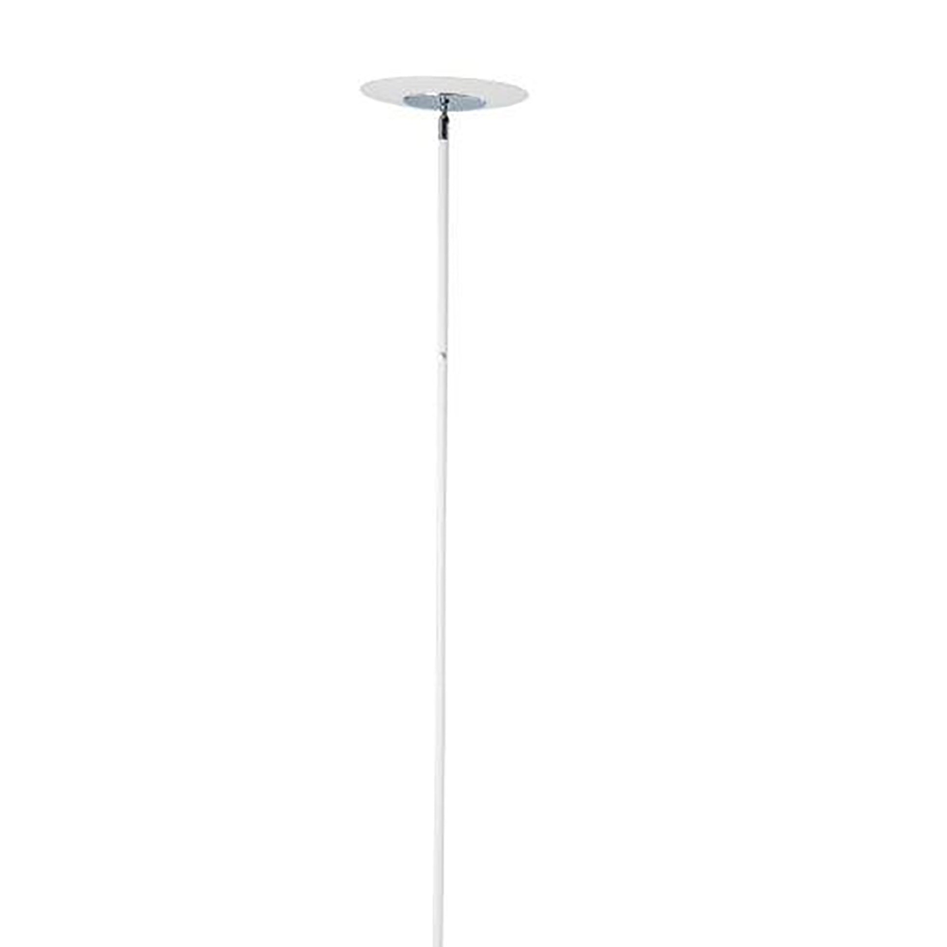 72" Tall" Linea" Adjustable Torchiere Led Floor Lamp, Satin White White Metal