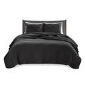 2 Piece Quilt Set Black Twin Twin Xl Twin Black Microfiber