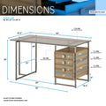 Techni Mobili Oak Computer Desk With Storage Oak Office Modern Rectangular Rectangular Mdf Metal