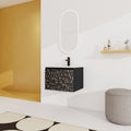 24'' Floating Wall Mounted Bathroom Vanity With Ceramics Sink & Soft Close Cabinet Door, Kd Package Black 2 Soft Close Doors Bathroom Wall Mounted Modern Plywood