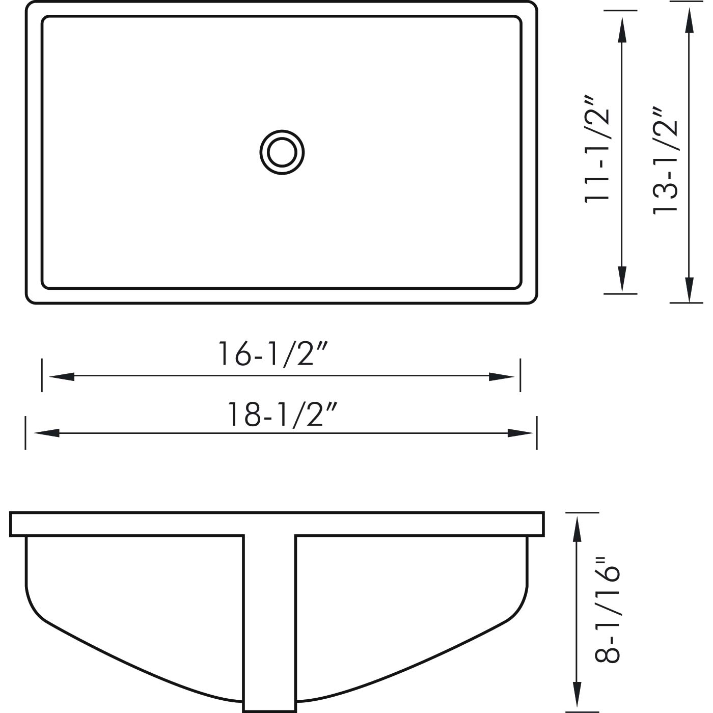 Dax Ceramic Square Single Bowl Undermount Bathroom Basin White Ceramic