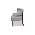 Jared Roll Arm Tufted Bench Settee, Light Grey Polyester Gray Foam Polyester