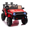 24V Two Seater Kids Ride On Truck Car W Parents Control,200W*2,Seat Width 20.28In,Four Wheel Suspension,Led Lights,Music,Mp3,Bluetooth,Two Independent Seat Belts,Suitable For Off Road For Kids Aged