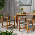 Hampton Wood And Wicker Dining Chair Set Of 2 Brown Wood Glass