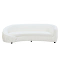 Modern Design Curved Shaped Sofa Couch For Living Room,Upholstered Fabric 4 Seat Sofa No Need To Assembly Couch For Apartment,Beige Beige Foam 4 Seat