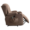 Power Lift Recliner Chair Recliners For Elderly With Heat And Massage Recliner Chair For Living Room With Infinite Position And Side Pocket,Usb Charge Port Brown Brown Power Push Button Soft Heavy Duty Cotton Wood Metal