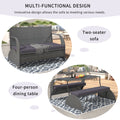 Versatile Outdoor Seat That Converts To Four Seats And A Table, Suitable For Gardens And Lawns Gray Hdpe