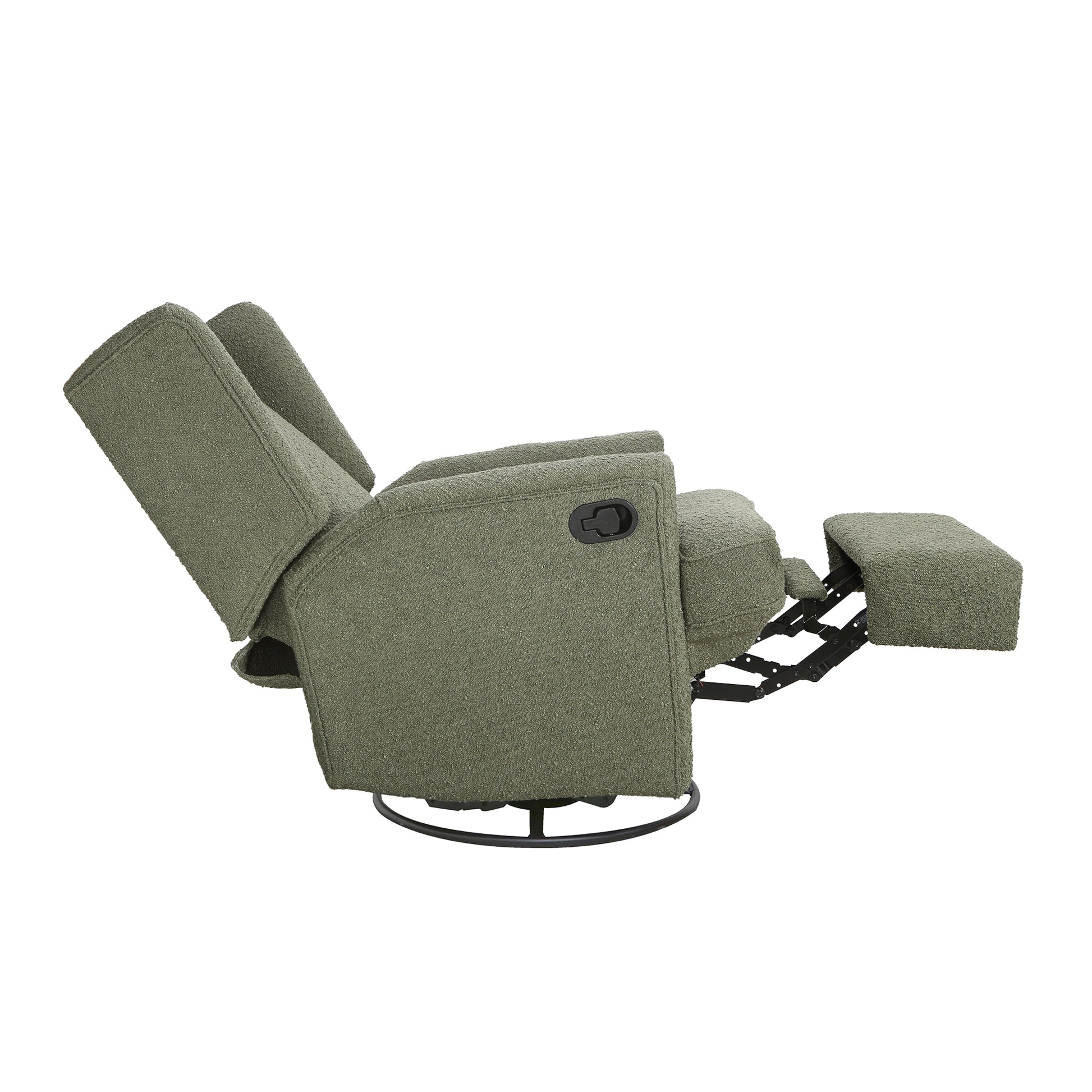 Hemingway Wingback Recliner In Sage Boucle Sage Fabric