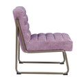 Wisteria Accent Chair With Metal With Sled Base Pink Primary Living Space Genuine Leather