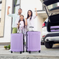 Luggage Sets Abs Pc Hardshell 3Pcs Clearance Luggage Hardside Lightweight Durable Suitcase Sets Spinner Wheels Suitcase With Tsa Lock 20 24 28 ,Purple Purple Abs Pc