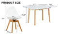 White Stone Burning Tabletop With Rubber Wooden Legs, Foldable Computer Desk, Foldable Office Desk,4 Modern Chairs Can Rotate 360 Degrees,The Seat Cushion Is Made Of Pu Material. Zd 1545Sc 003 White Sintered Stone