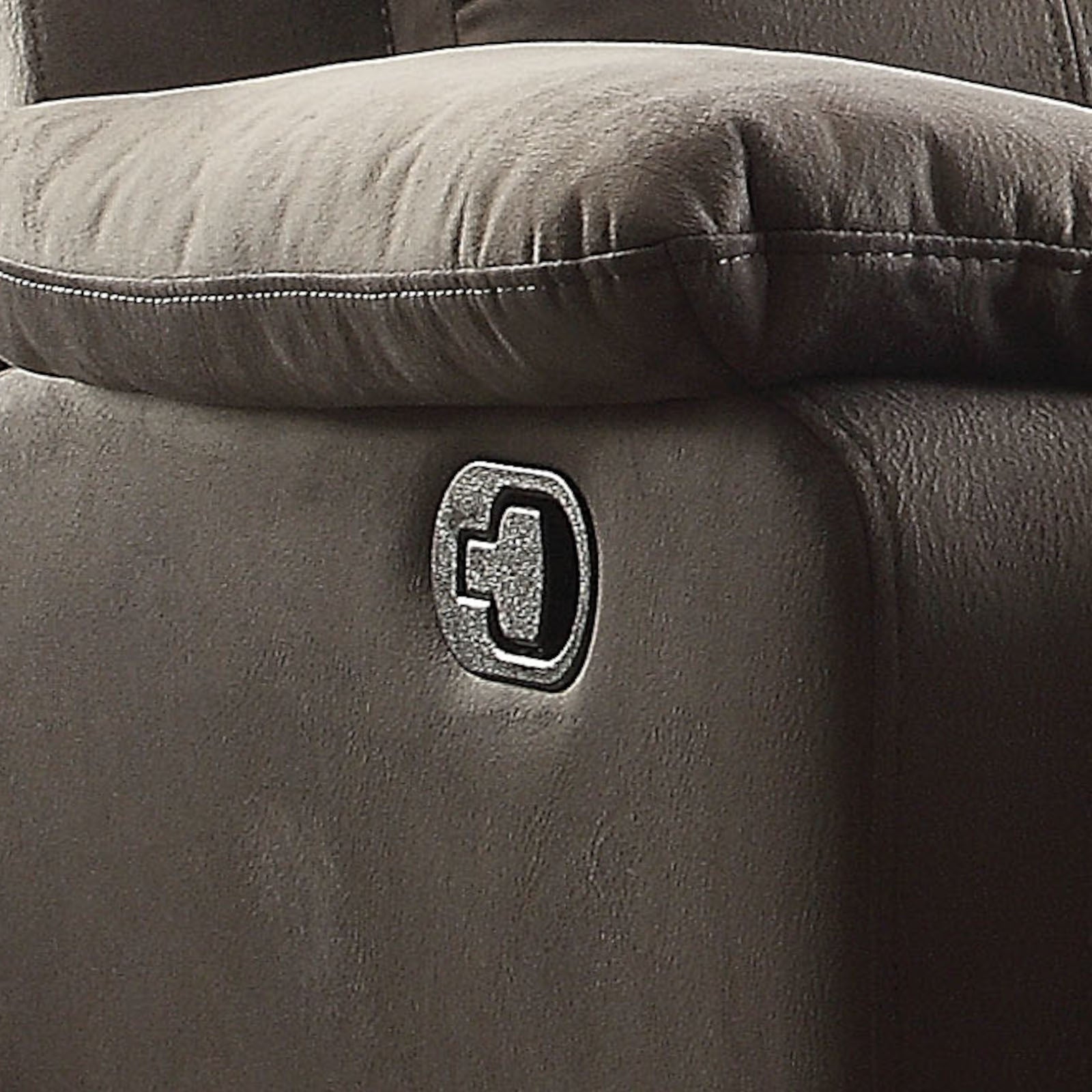 Charcoal Polished Recliner With Pillow Top Arm Charcoal Microfiber Manual Handle Metal Primary Living Space Tight Back Handle Pillow Top Arms Fabric Metal