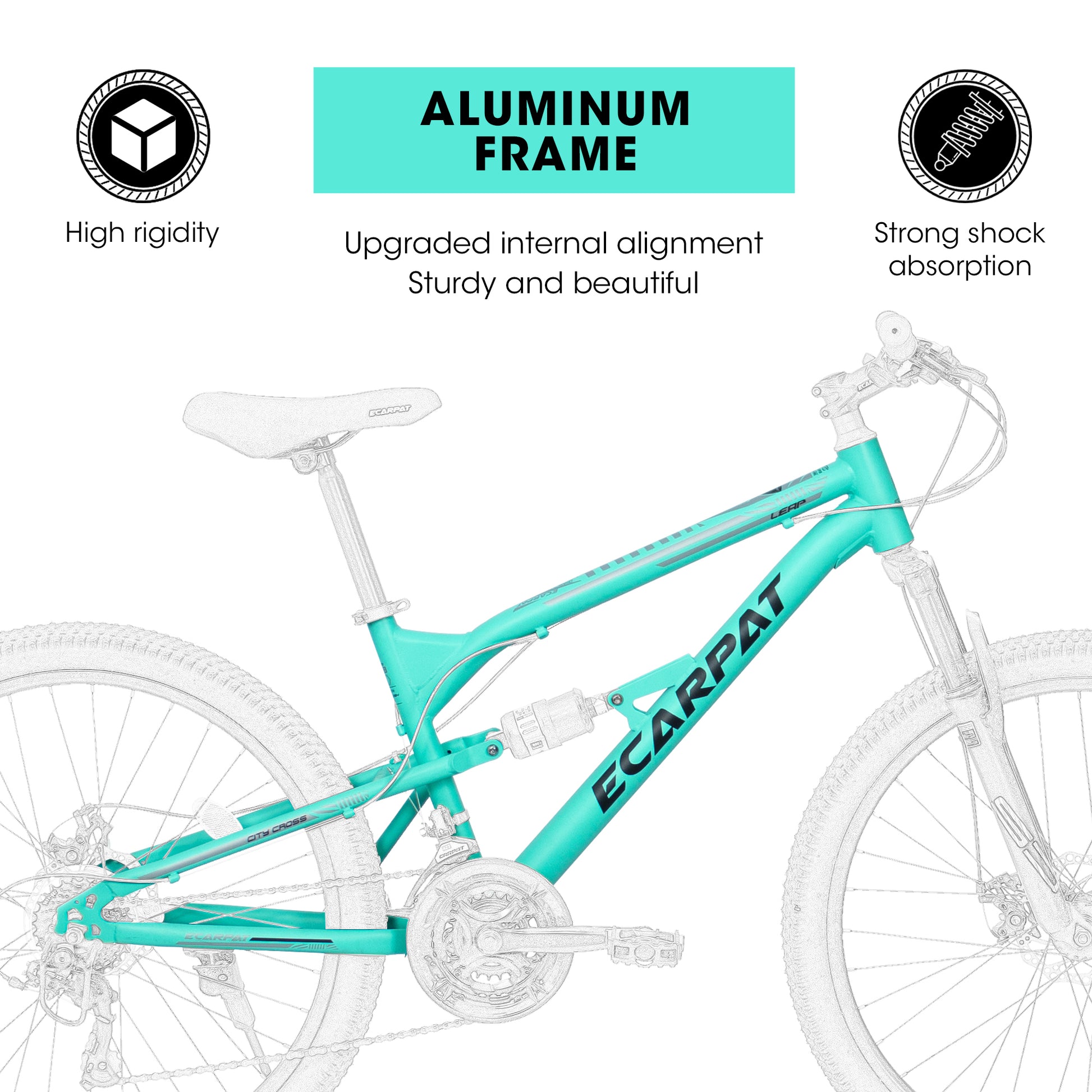 A26207 26 Inch Steel Frame Shock Fork Plus Shock Absorber 21 Speed Unisex Mountain Bike Blue Without Wear Resistant Garden & Outdoor Sporty Multifunctional Steel