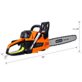 62Cc Gas Powered Chainsaw, 20 Inch Oregon Chain&Bar 2 Cycle Petrol Handheld Cordless Chain Saw, Gasoline Gas Chainsaws For Tree Wood Cutting ,With Oregon Chain&Bar,Epa Compliant Orange Aluminium