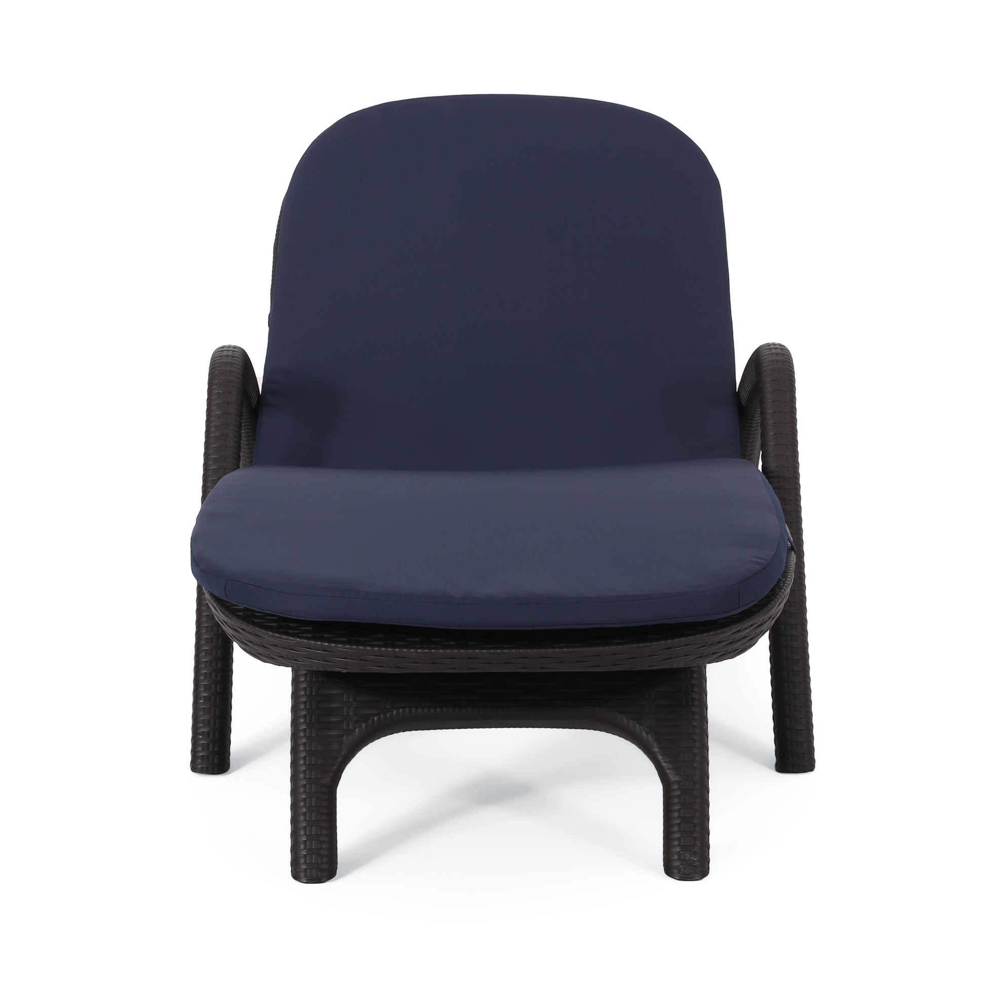 Mikael Chaise Lounge With Cushion Dark Brown Polypropylene