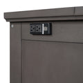 Solid Pine Murphy Bed Chest Cube Cabinet Bed With Charging Station And Large Storage Drawer For Home Office Or Small Room,Full,Gray Box Spring Not Required Full Gray Wood Gray Pine Murphy Solid Wood Mdf