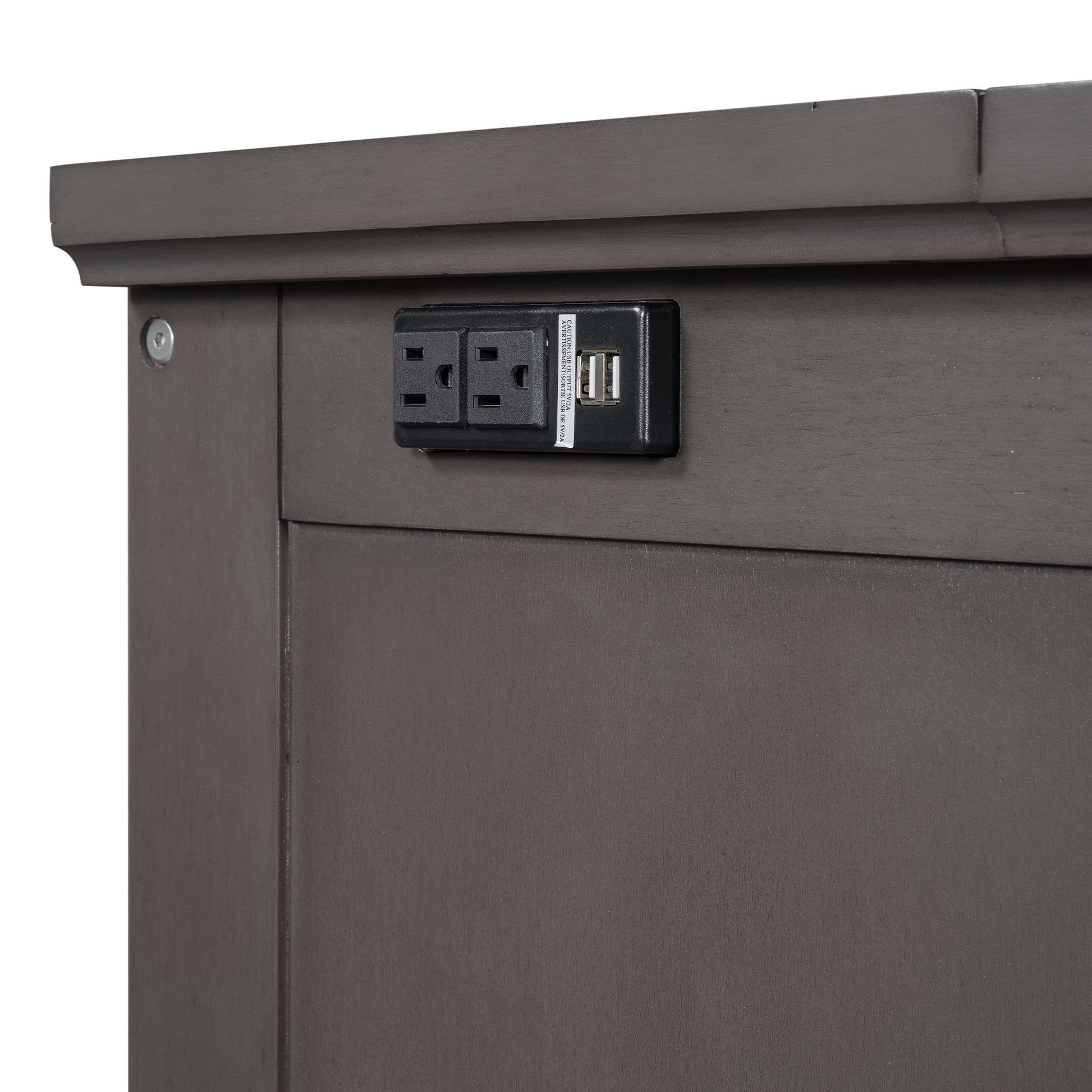 Solid Pine Murphy Bed Chest Cube Cabinet Bed With Charging Station And Large Storage Drawer For Home Office Or Small Room,Full,Gray Box Spring Not Required Full Gray Wood Gray Pine Murphy Solid Wood Mdf