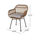 Orlando Chairs Brown Beige Iron Plastic