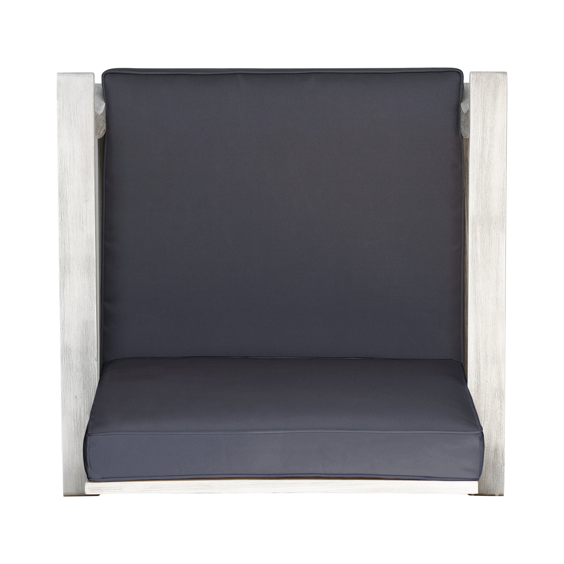 Perla Club Chair, Light Grey Dark Gray Acacia Wood