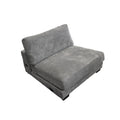 Bella Grey Corduroy Right Facing 3 Piece Sectional Grey Wood Corduroy 3 Seat