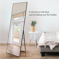 Full Length Mirror, Floor Mirror With Stand, Dressing Mirrorbedroom Mirror With Aluminium Frame 65