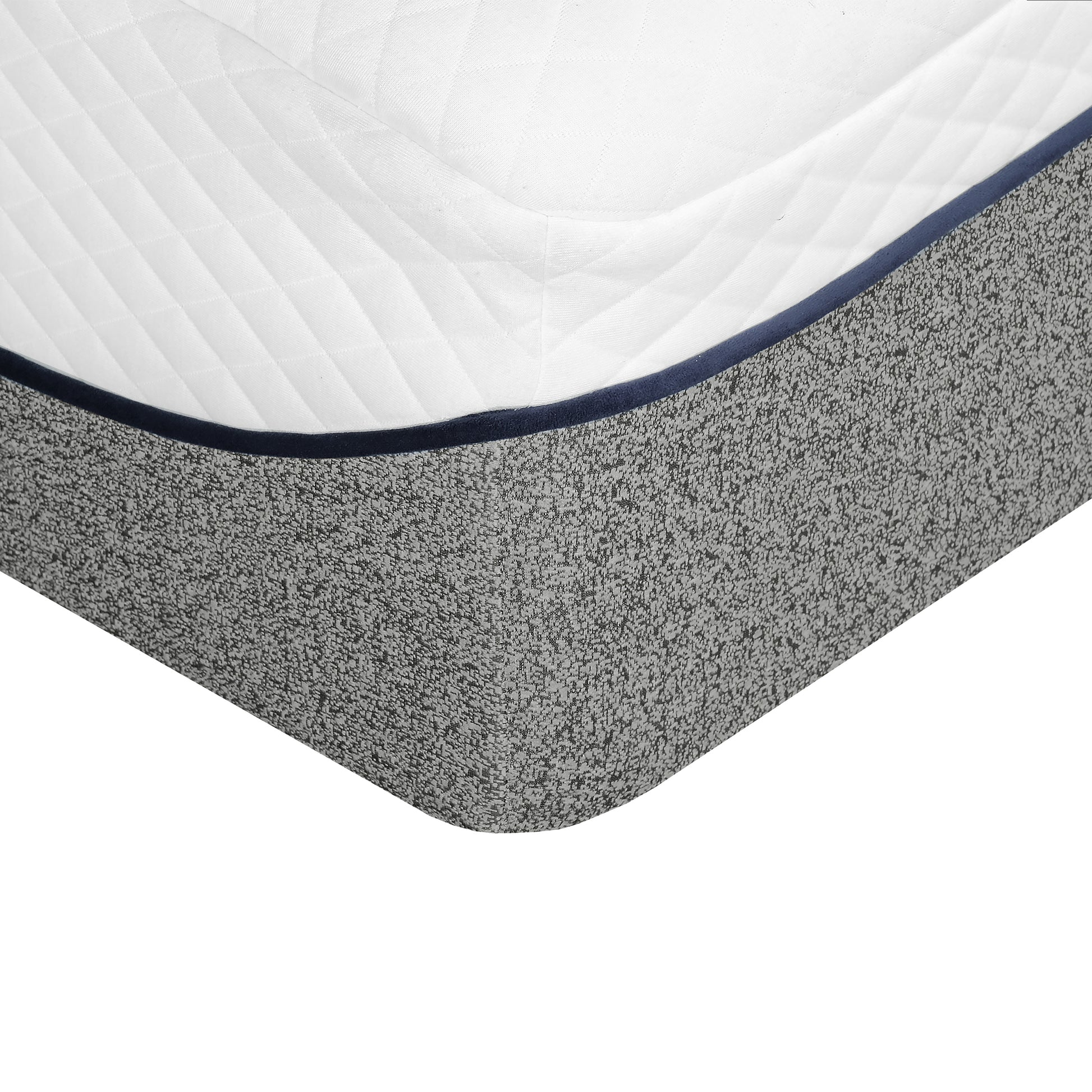 Ultra Plush 13 In. Medium Gel Memory Foam Mattress For King Size Bed In A Box With Double Layered Jacquard Cover Grey White Bedroom Modern Memory Foam Polyester King