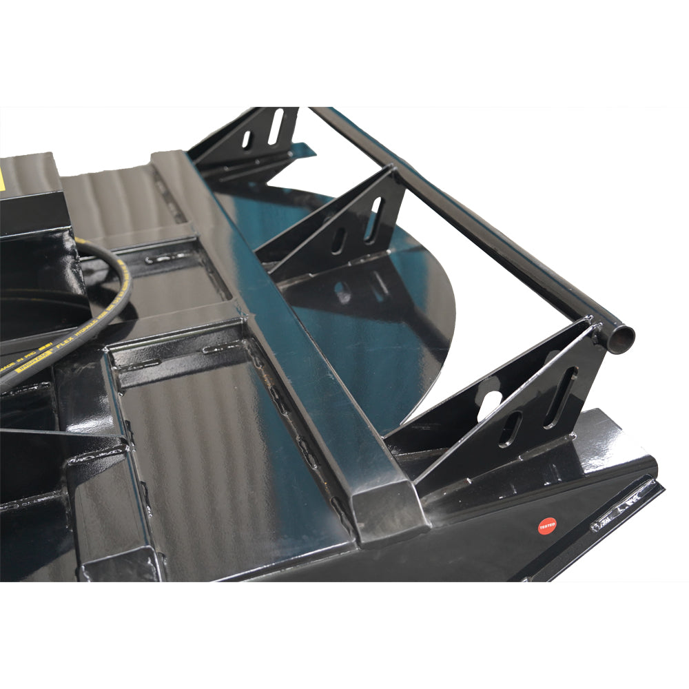 65" Small Skid Steer Hydraulic Heavy Duty Brush Mower Cutter Attachment Black Steel