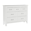 7 Drawers White Finish Dresser Transitional Style Wooden Bedroom Furniture 1Pc White Bedroom Transitional Wood