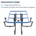 Square Outdoor Steel Picnic Table 46