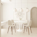 White Round Dining Table, 31.5