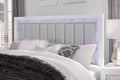 Skye Marble White Queen Bed White Solid Wood Mdf