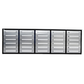 10Ft Storage Cabinet With 30 Drawers Silver Steel