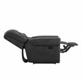 Ferrar Gray Gliding Recliner Gray Foam Solid Wood