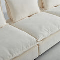 Modern Armless Accent Chair, Single Sofa Couch With Ottoman Compact Design, Space Saving Seating For Living Room, Bedroom, Apartment, Office Beige Wood Medium Soft Foam Chenille 1 Seat