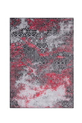 Jersey Area Rugs, Carpets For Livingroom, 7X10 Area Rugs ,3983 Black Red Rectangle 8&10 Black Red Contemporary Abstract Polypropylene