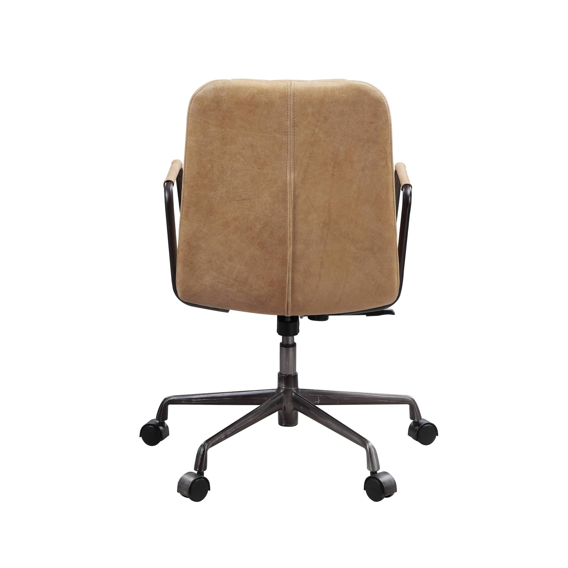 Rum Office Chair With Swivel Solid Brown Office Office Chairs Solid Back Swivel Genuine Leather