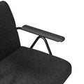 Fx P91 Bk Sofa Chair Modern Black Accent Chair With Metal Frame Stylish Upholstered Single Sofa, Perfect For Living Room, Bedroom, And Office Decor Temu Suitable Black Linen